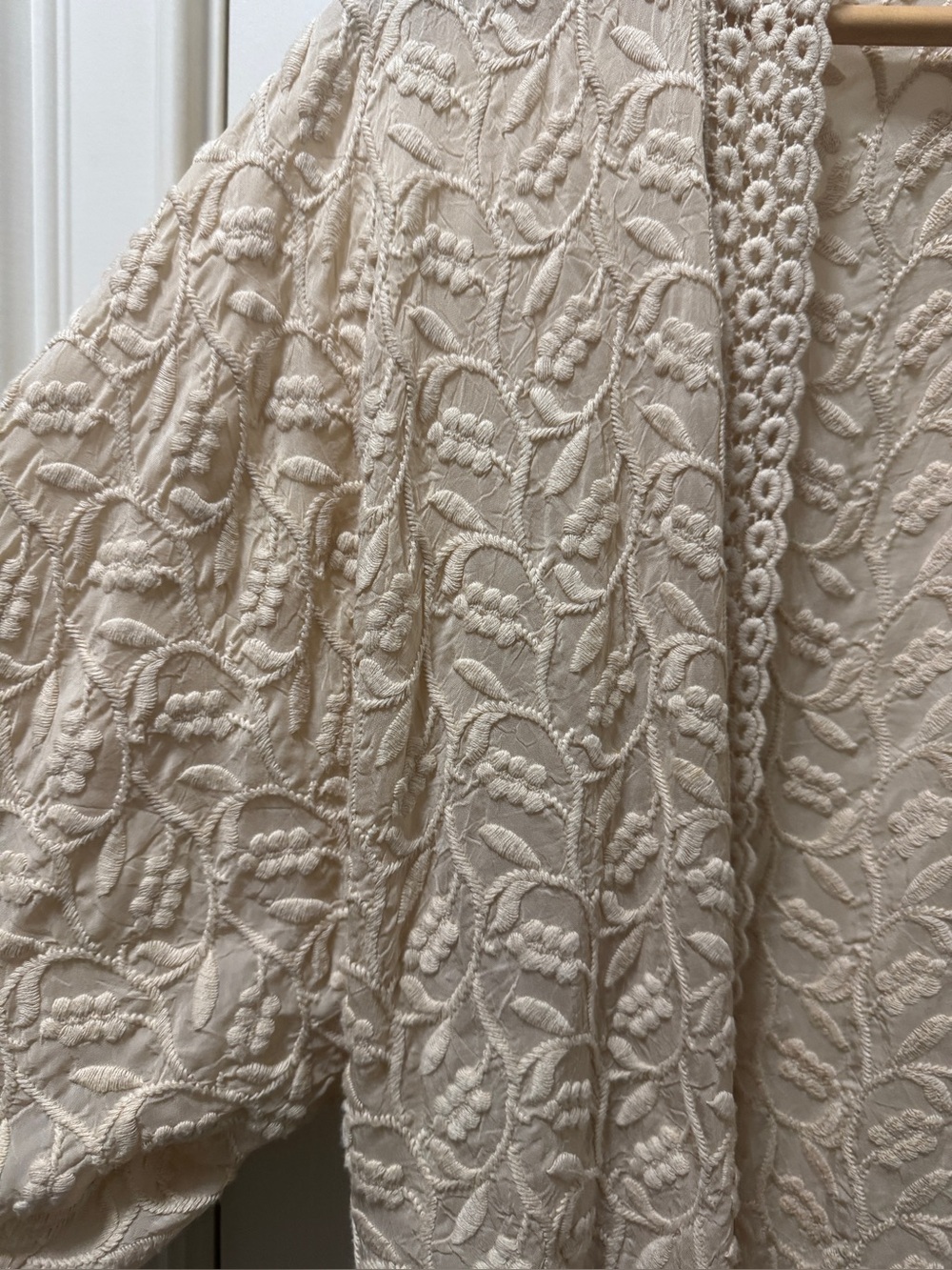 Johnny Was Embroidered Bohemian Lace Crochet Kimono Cardigan Sz S - Picture 4 of 11
